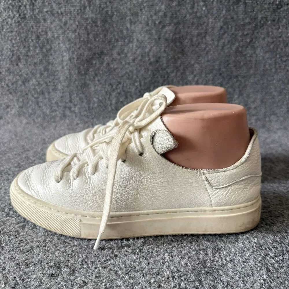 Sam Edelman Poppy Pebbled Leather Low Top Sneaker Women Minimalist Athletic